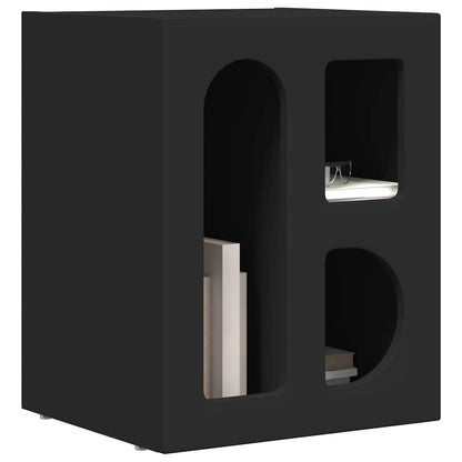 Bedside Table ELST Black 40 x 35 x 50 cm Engineered Wood