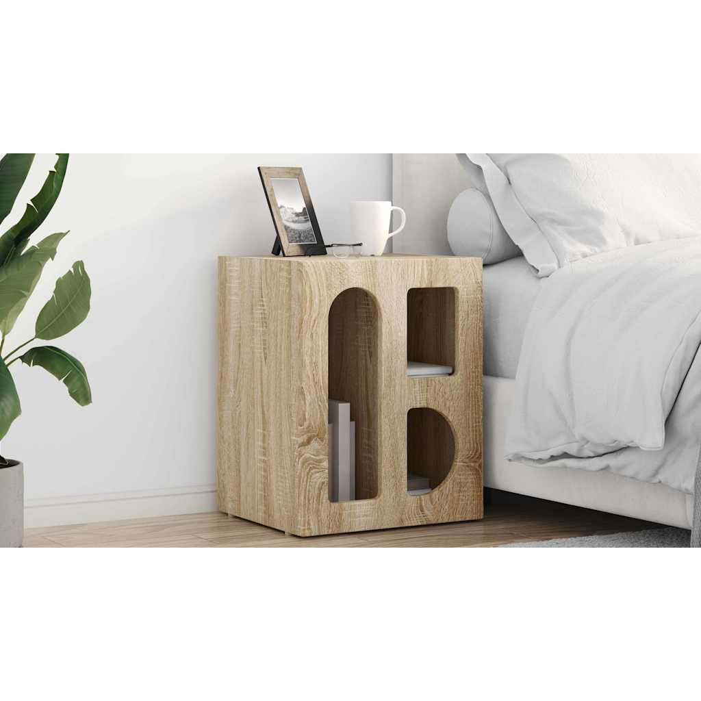 Bedside Table ELST Sonoma Oak 40 x 35 x 50 cm Engineered Wood