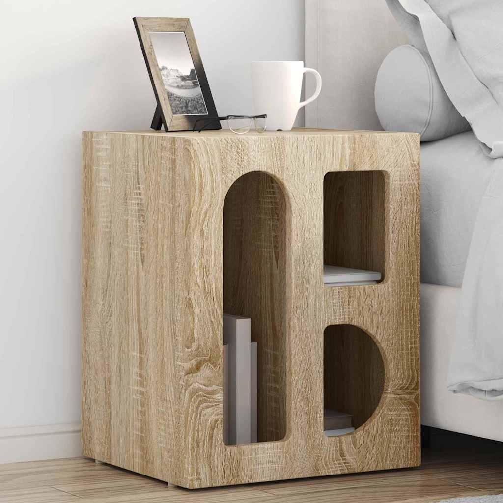 Bedside Table Sonoma Oak 40 x 35 x 50 cm Engineered Wood