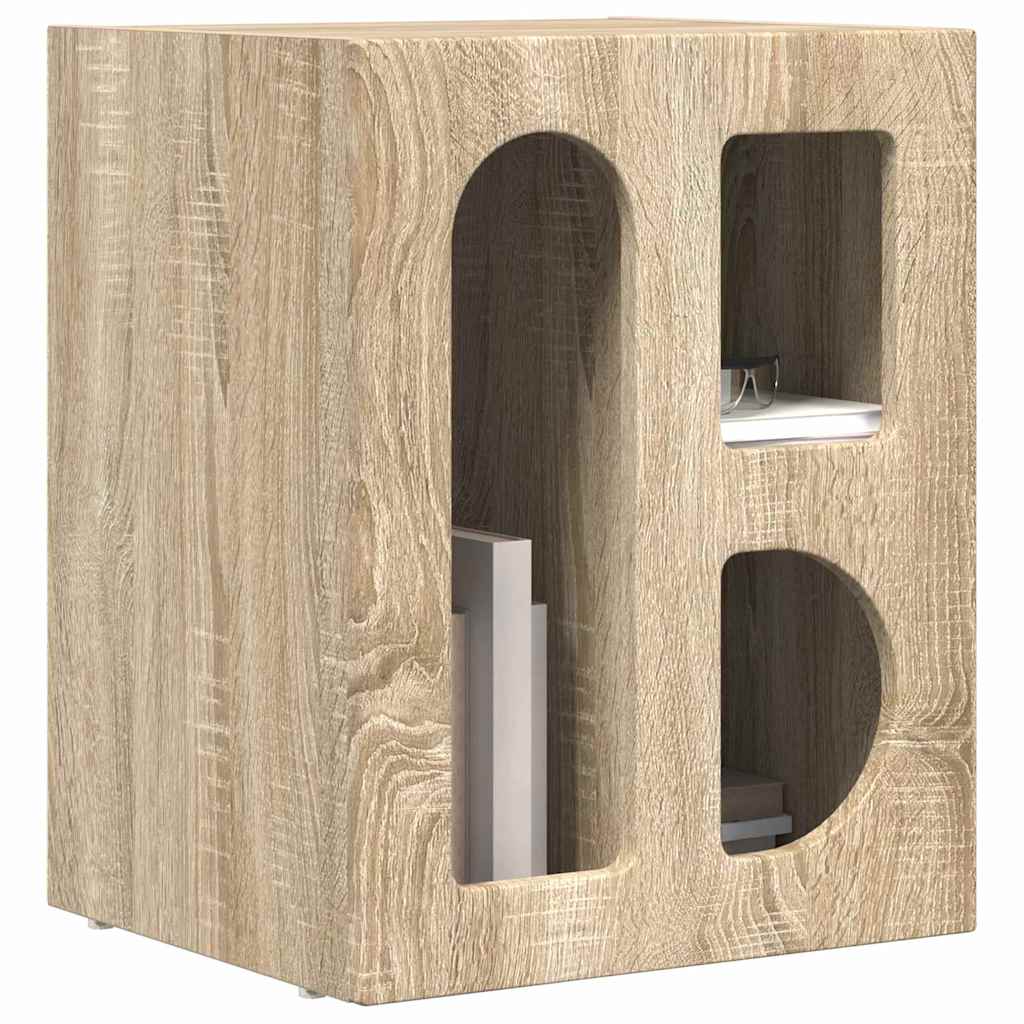 Bedside Table ELST 2 pcs Sonoma Oak 40 x 35 x 50 cm