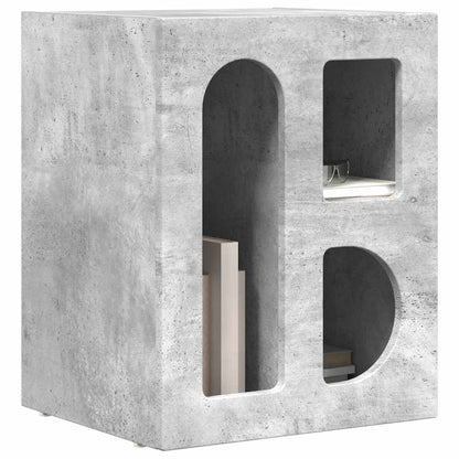 Bedside Table ELST Concrete Grey 40 x 35 x 50 cm