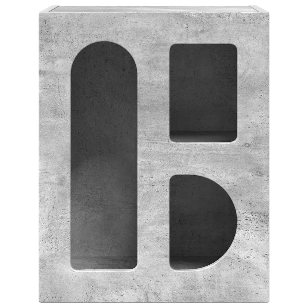 Bedside Table ELST 2 pcs Concrete Grey 40 x 35 x 50 cm