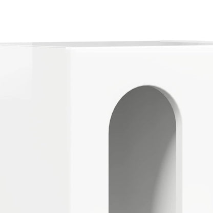 Bedside Table ELST High Gloss White 40 x 35 x 50 cm