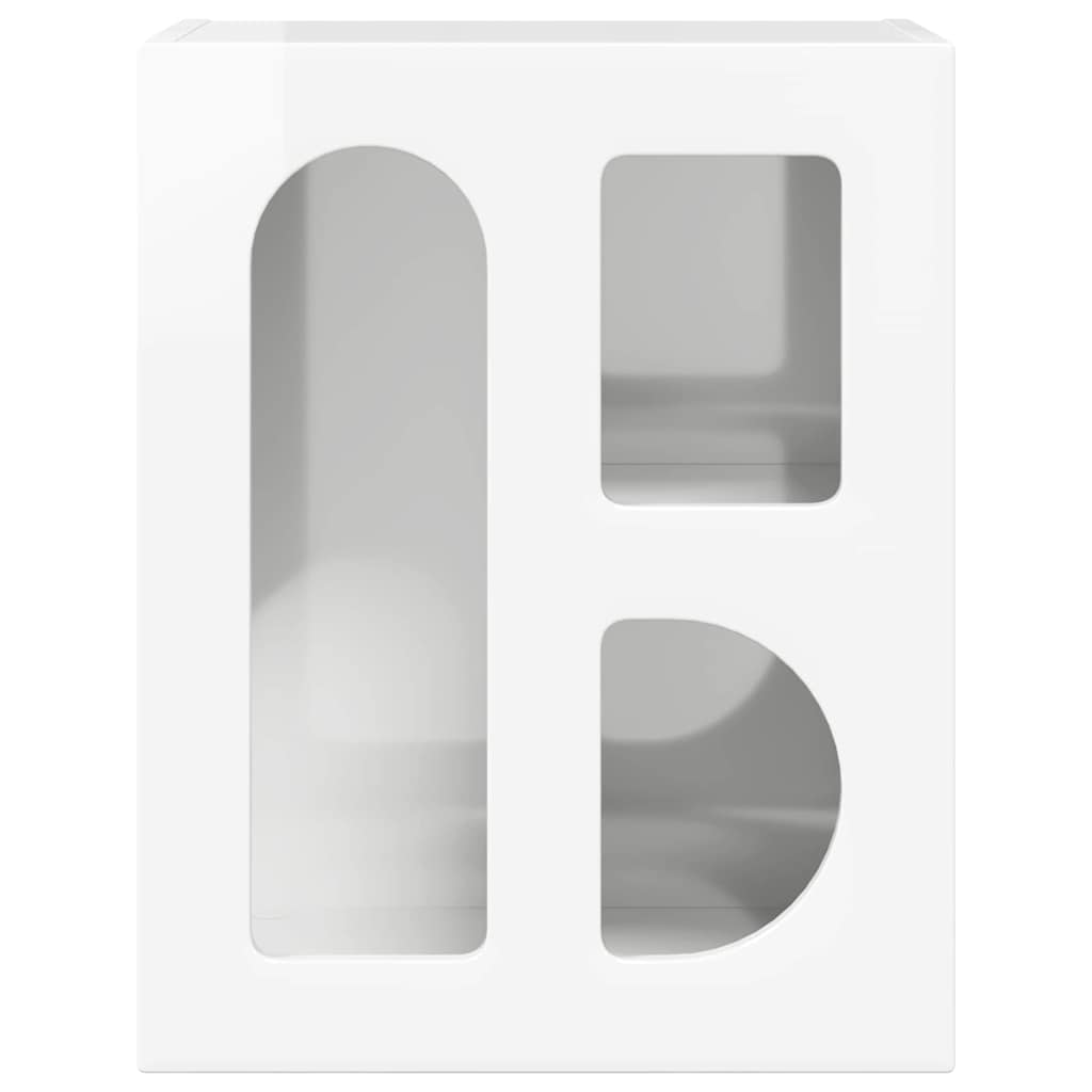 Bedside Table High Gloss White 40 x 35 x 50 cm Engineered Wood