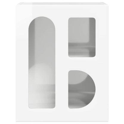 Bedside Table ELST High Gloss White 40 x 35 x 50 cm