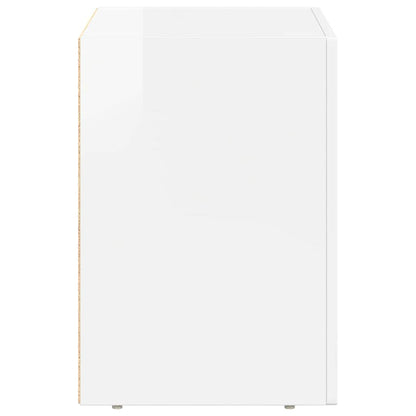Bedside Table ELST High Gloss White 40 x 35 x 50 cm