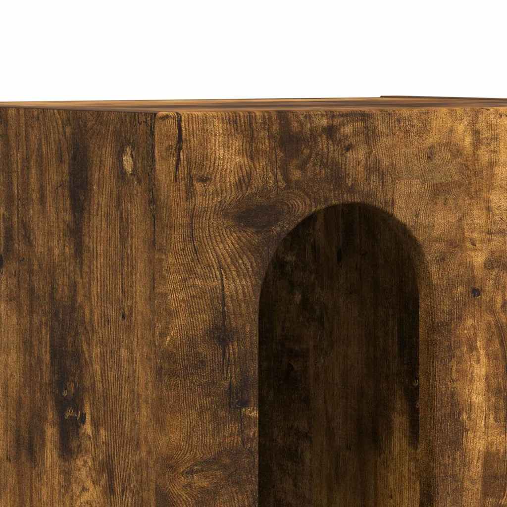 Bedside Table Smoked Oak 40 x 35 x 50 cm Engineered Wood