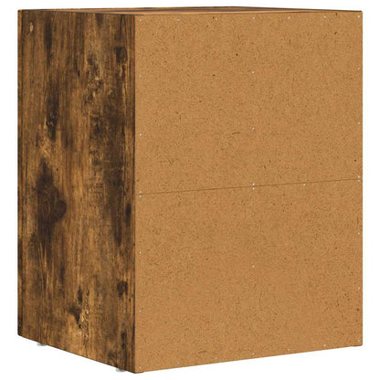 Bedside Table Smoked Oak 40 x 35 x 50 cm Engineered Wood
