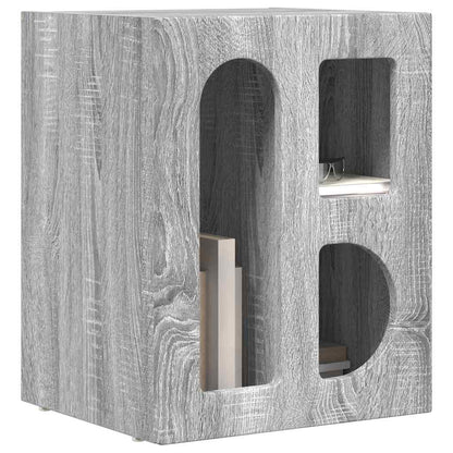 Bedside Table ELST Grey Sonoma 40 x 35 x 50 cm Engineered Wood