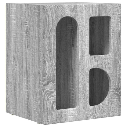 Bedside Table ELST 2 pcs Grey Sonoma 40 x 35 x 50 cm