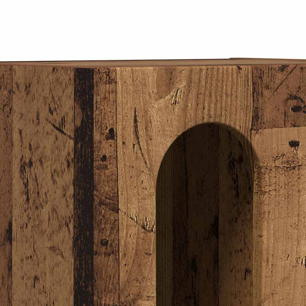 Bedside Table Old Wood 40 x 35 x 50 cm Engineered Wood