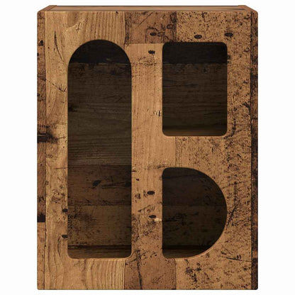 Bedside Table Old Wood 40 x 35 x 50 cm Engineered Wood