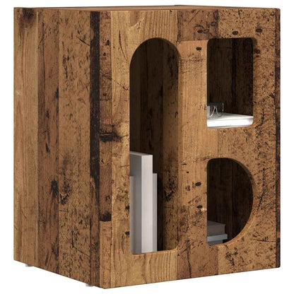 Bedside Table Old Wood 40 x 35 x 50 cm Engineered Wood