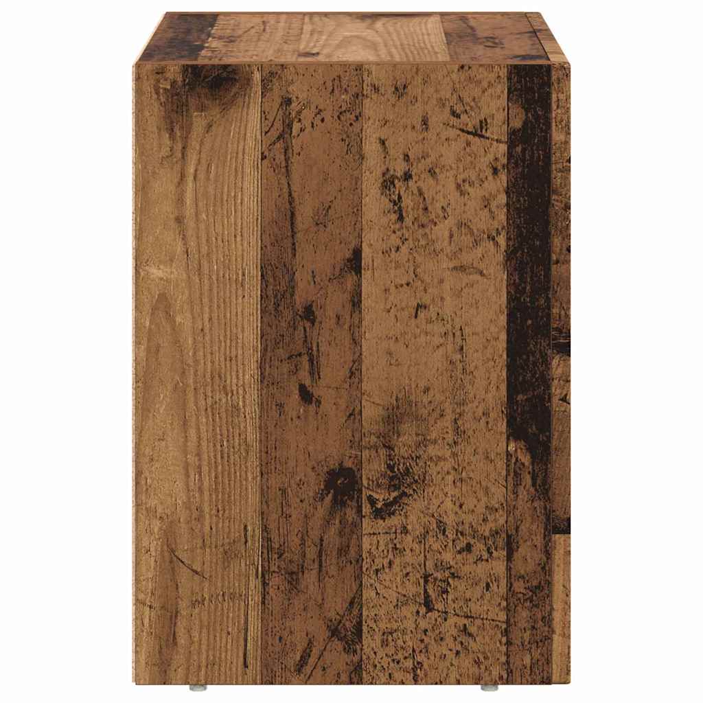 Bedside Table ELST 2 pcs Old Wood 40 x 35 x 50 cm