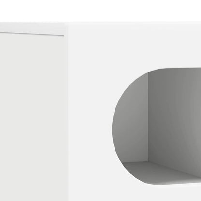 TV Cabinet ELST 100 x 35 x 40 cm White Engineered Wood