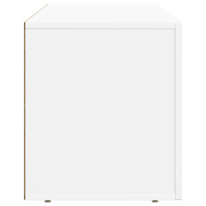 TV Cabinet ELST 100 x 35 x 40 cm White Engineered Wood