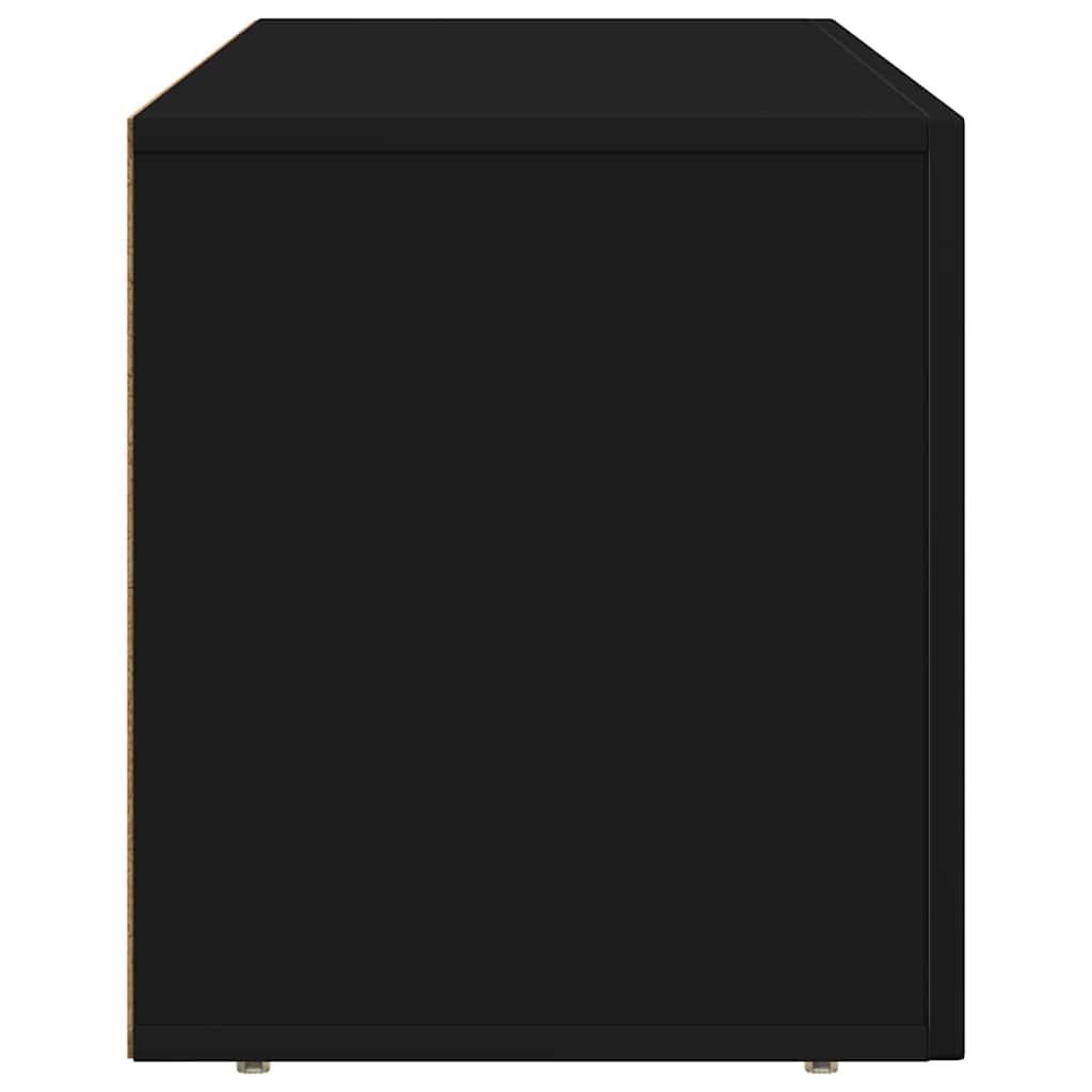 TV Cabinet ELST 100 x 35 x 40 cm Black Engineered Wood