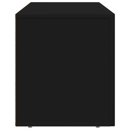 TV Cabinet ELST 100 x 35 x 40 cm Black Engineered Wood