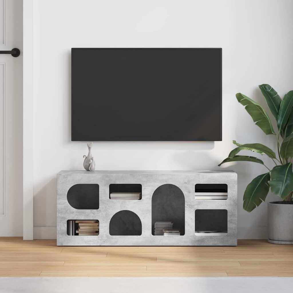 TV Cabinet Concrete Grey 100 x 35 x 40 cm Engineered Wood