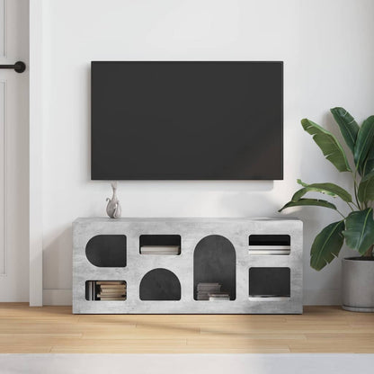 TV Cabinet ELST 100 x 35 x 40 cm Concrete Grey Engineered Wood