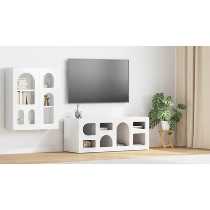 TV Cabinet ELST 100 x 35 x 40 cm High Gloss White
