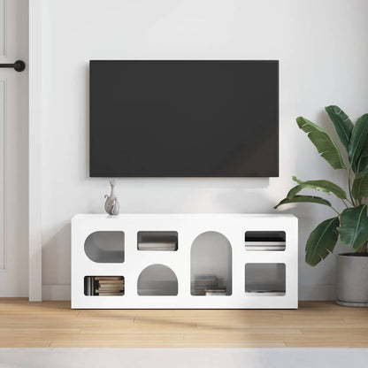 TV Cabinet ELST 100 x 35 x 40 cm High Gloss White
