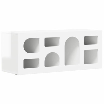 TV Cabinet ELST 100 x 35 x 40 cm High Gloss White