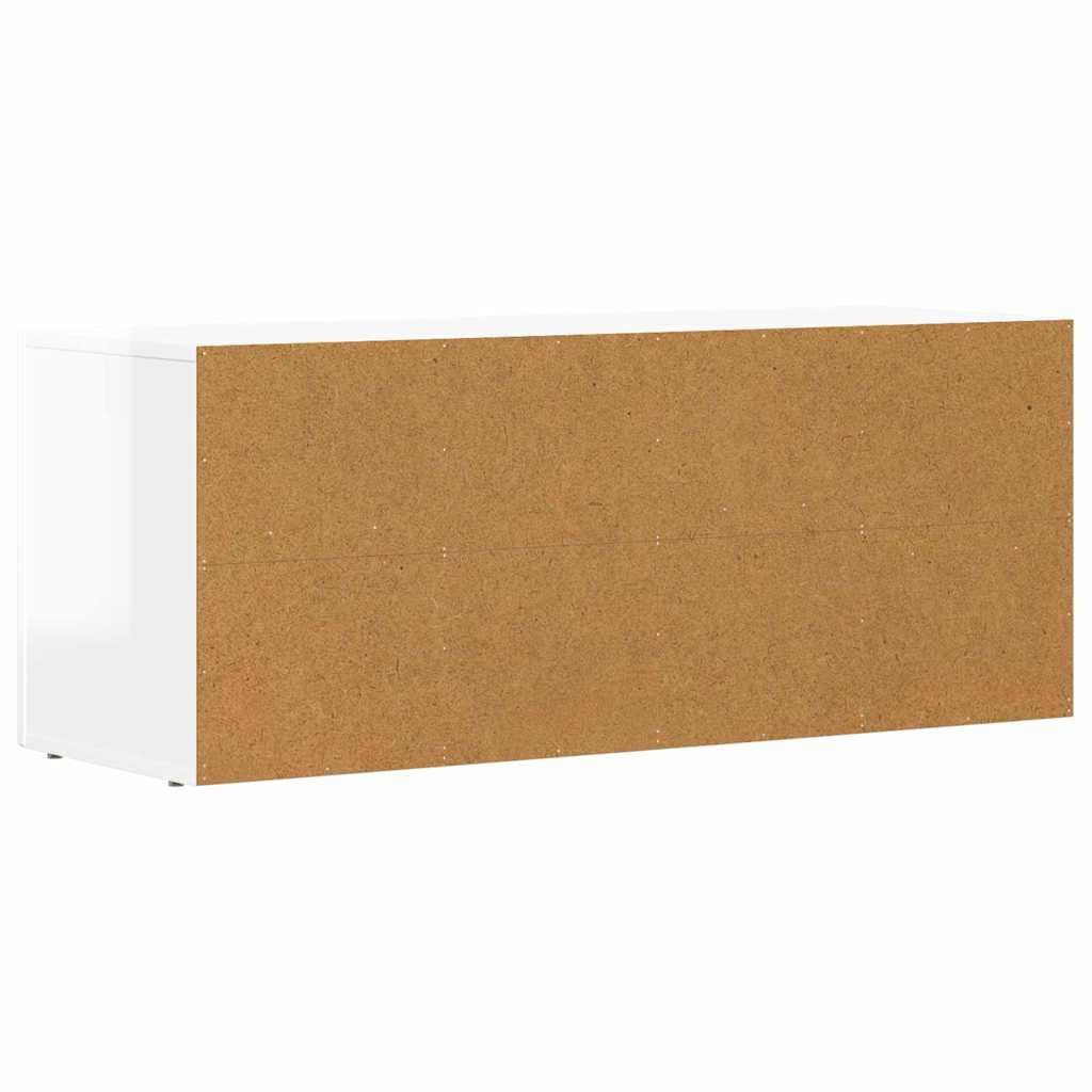 TV Cabinet ELST 100 x 35 x 40 cm High Gloss White