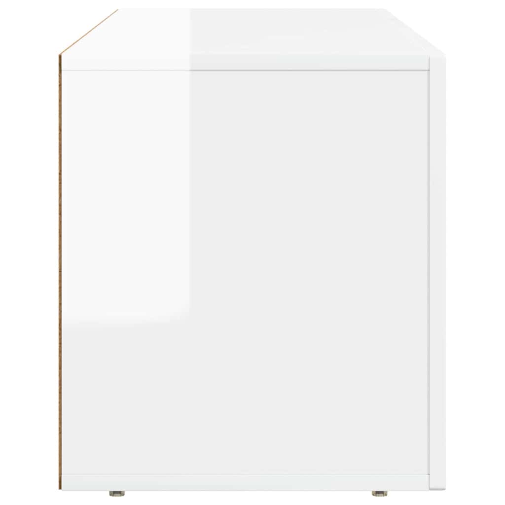 TV Cabinet High Gloss White 100 x 35 x 40 cm Engineered Wood