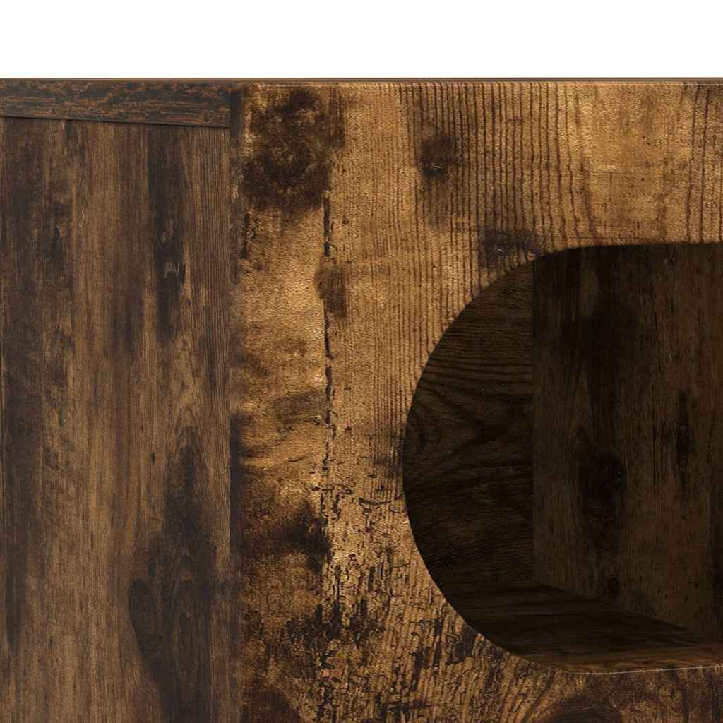 TV Cabinet Smoked Oak 100 x 35 x 40 cm Engineered Wood