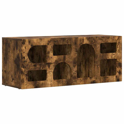 TV Cabinet Smoked Oak 100 x 35 x 40 cm Engineered Wood