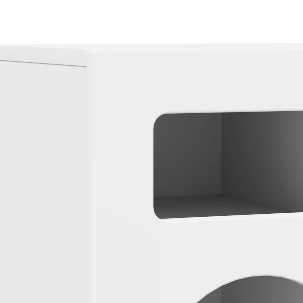 TV Cabinet ELST 80 x 35 x 40 cm White Engineered Wood