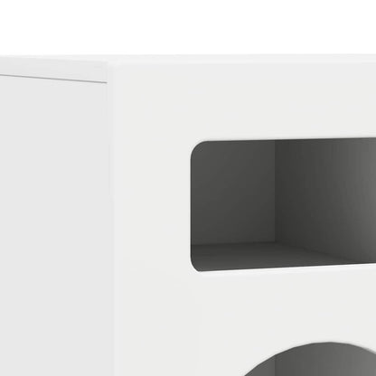 TV Cabinet ELST 80 x 35 x 40 cm White Engineered Wood