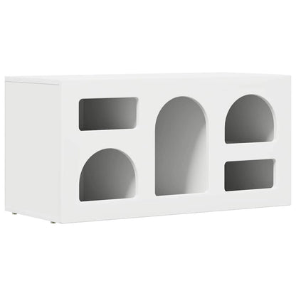 TV Cabinet ELST 80 x 35 x 40 cm White Engineered Wood