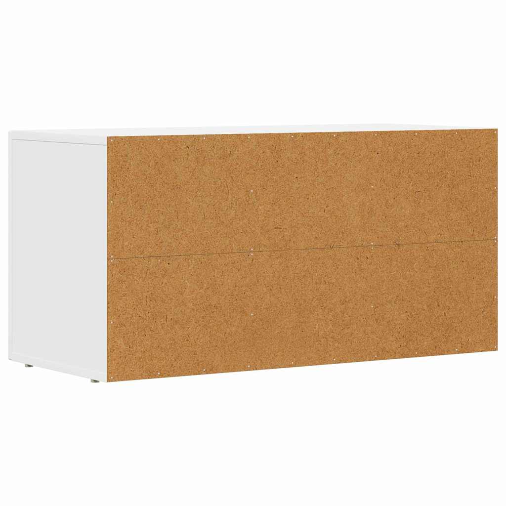 TV Cabinet ELST 80 x 35 x 40 cm White Engineered Wood