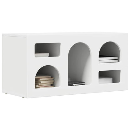 TV Cabinet ELST 80 x 35 x 40 cm White Engineered Wood