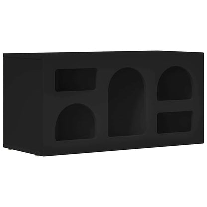 TV Cabinet Black 80 x 35 x 40 cm Engineered Wood