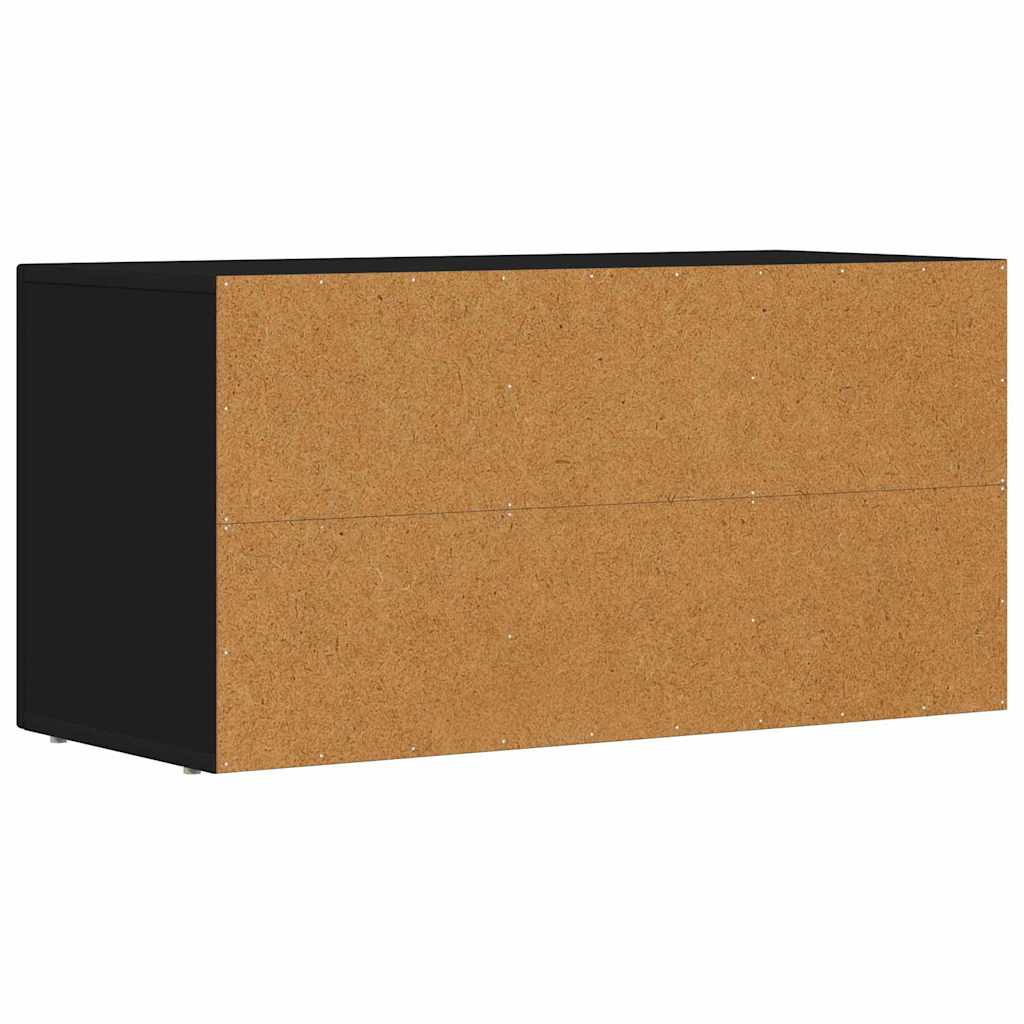 TV Cabinet Black 80 x 35 x 40 cm Engineered Wood