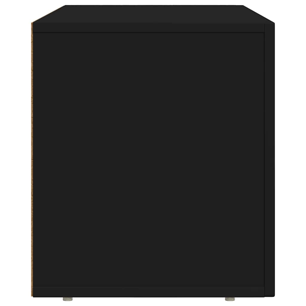 TV Cabinet ELST 80 x 35 x 40 cm Black Engineered Wood