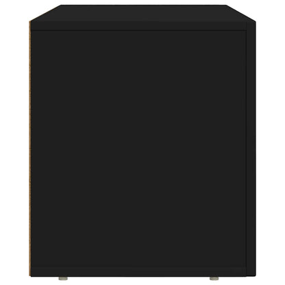 TV Cabinet ELST 80 x 35 x 40 cm Black Engineered Wood