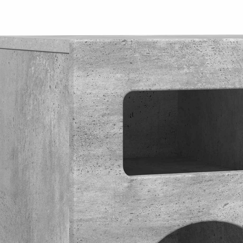 TV Cabinet ELST 80 x 35 x 40 cm Concrete Grey Engineered Wood