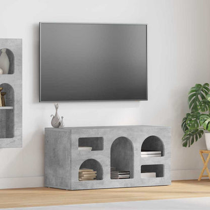TV Cabinet ELST 80 x 35 x 40 cm Concrete Grey Engineered Wood