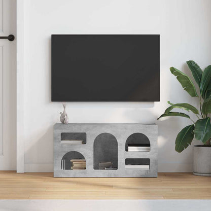 TV Cabinet ELST 80 x 35 x 40 cm Concrete Grey Engineered Wood