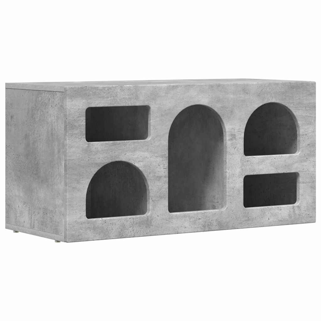 TV Cabinet ELST 80 x 35 x 40 cm Concrete Grey Engineered Wood