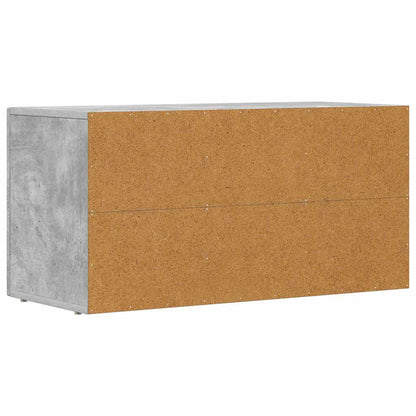 TV Cabinet ELST 80 x 35 x 40 cm Concrete Grey Engineered Wood