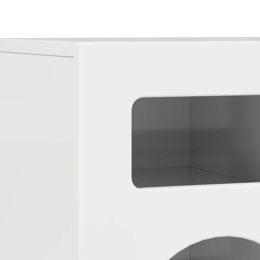 TV Cabinet High Gloss White 80 x 35 x 40 cm Engineered Wood