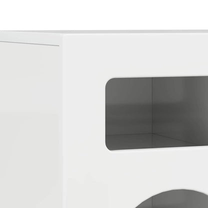 TV Cabinet ELST 80 x 35 x 40 cm High Gloss White