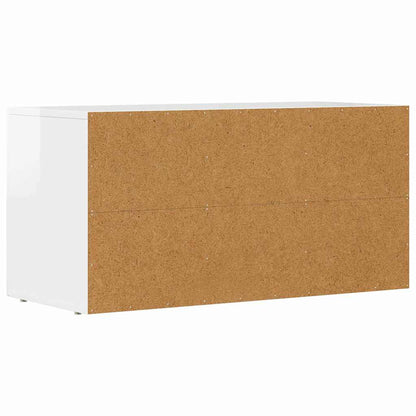 TV Cabinet High Gloss White 80 x 35 x 40 cm Engineered Wood