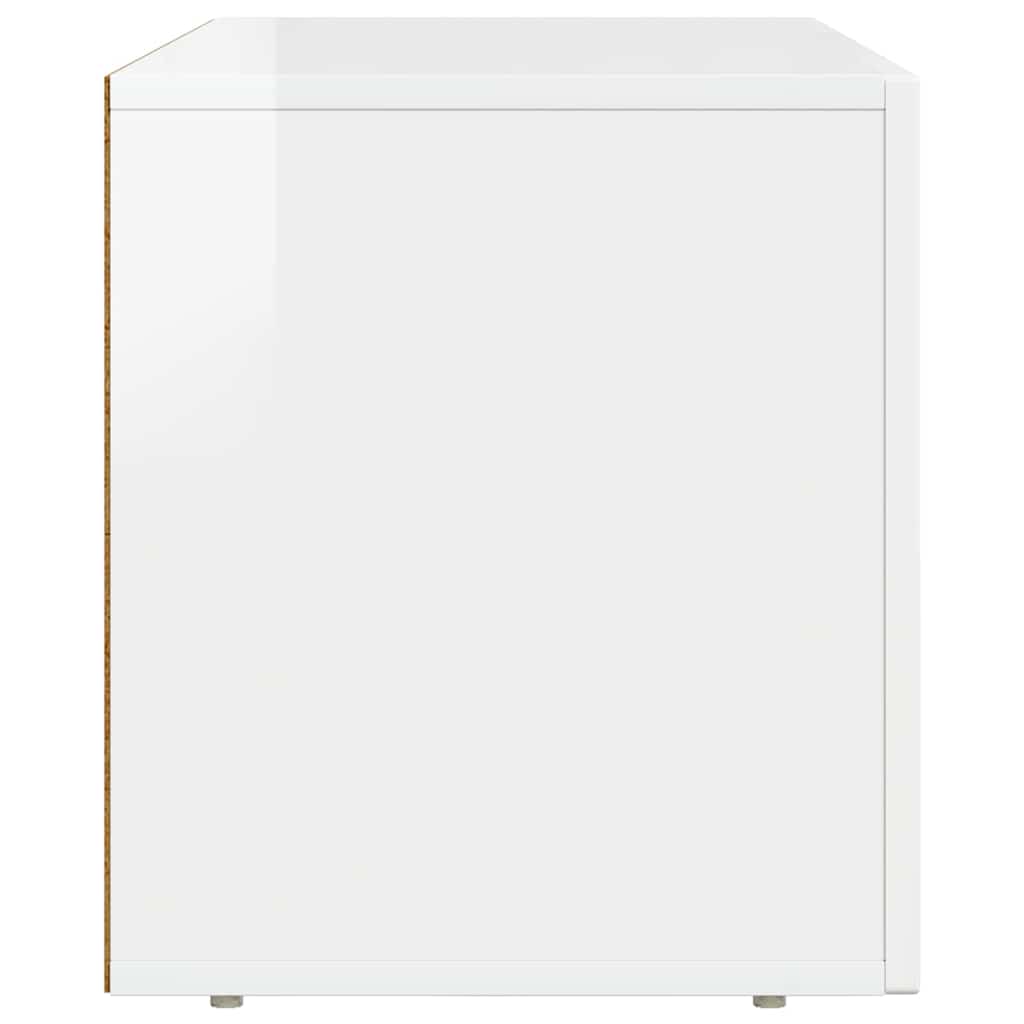 TV Cabinet High Gloss White 80 x 35 x 40 cm Engineered Wood