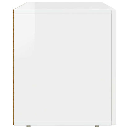 TV Cabinet ELST 80 x 35 x 40 cm High Gloss White